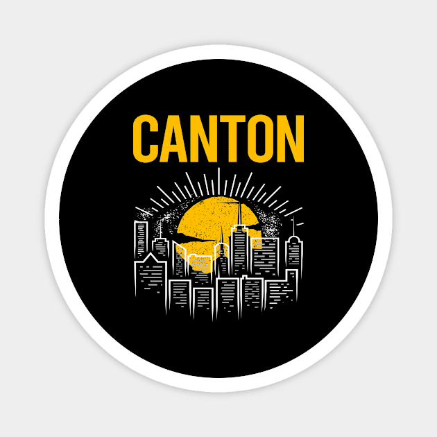 Yellow Moon Canton Magnet by flaskoverhand